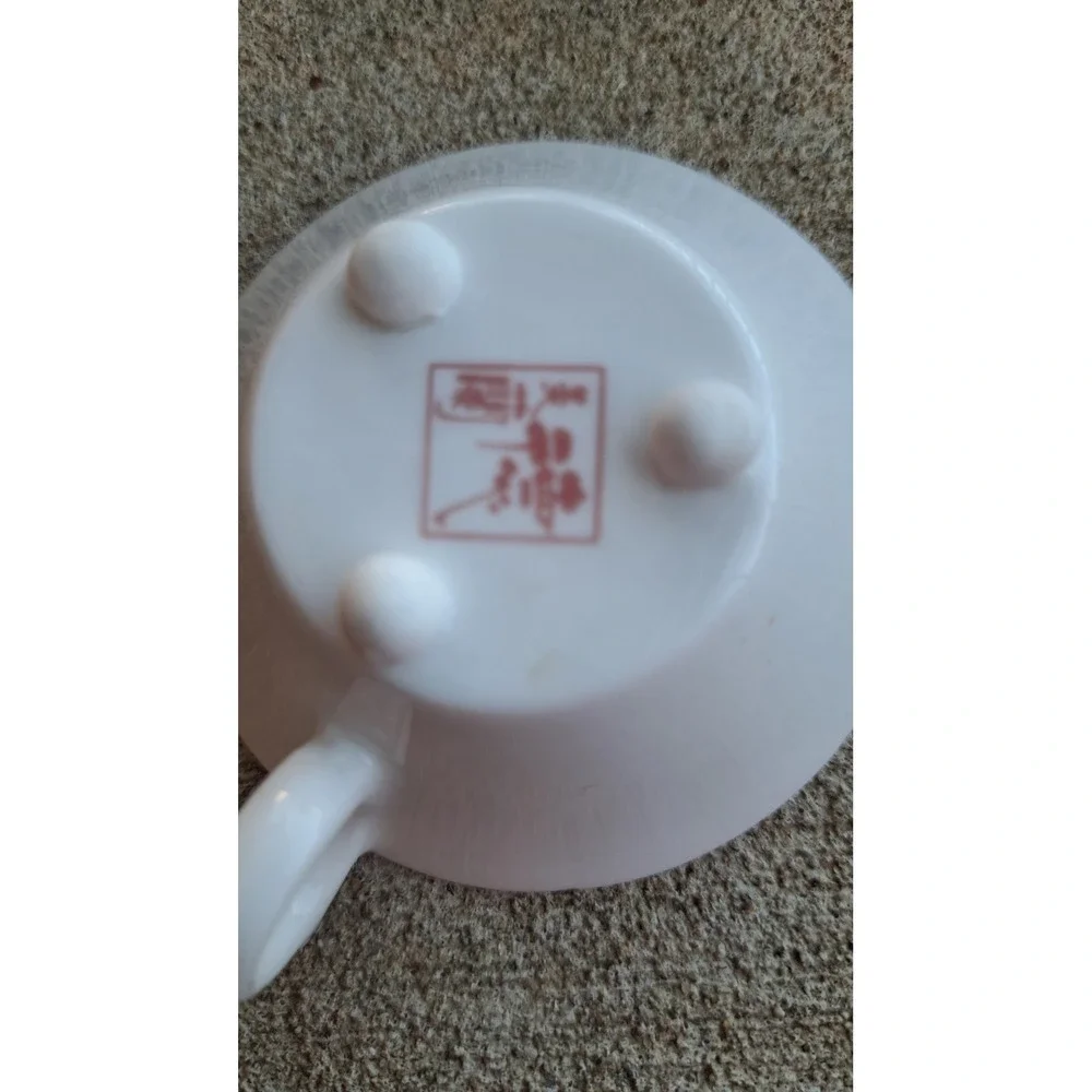 Demeilan Fine Bone China VTG Chinese Miniature Tea Set Teapot Creamer 6 Cup Tray